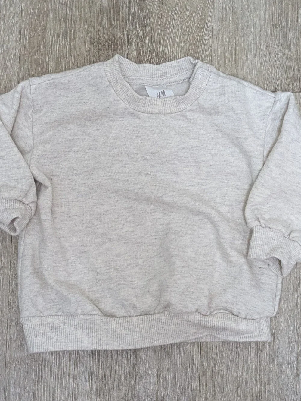 H&M Baby Gender Neutral Beige Long Sleeve And Pants Set 3 Month